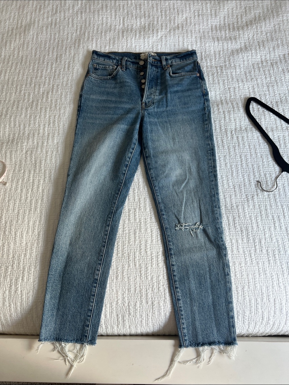 We The Free Mid-Rise Straight Leg Jeans in Light Blue